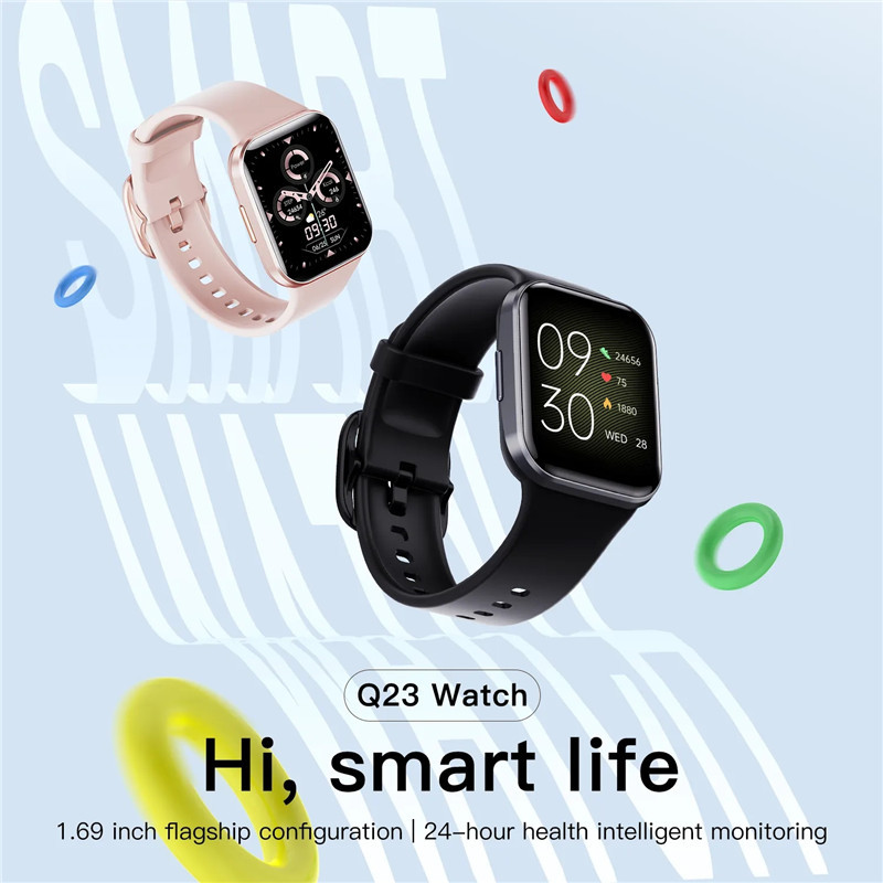 Ceas inteligent Q23 Femei Bărbați Ecran HD de 1,69 inci Brățară fitness Monitorizare ritm cardiac Monitorizare a tensiunii arteriale Smartwatch