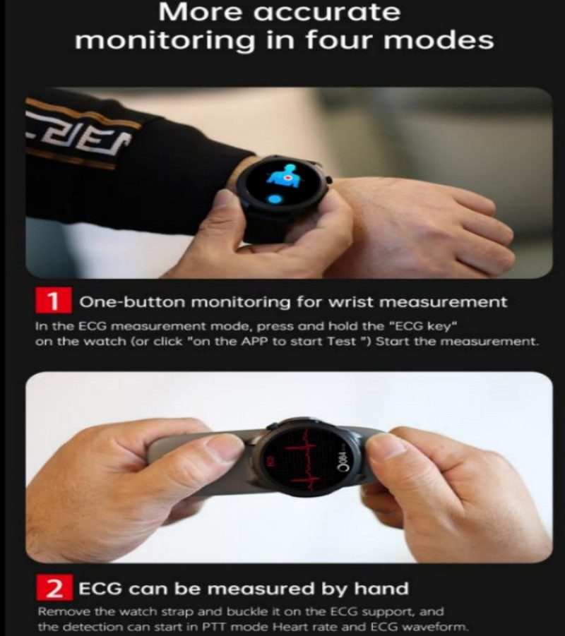 2023Νέο IP68 Αδιάβροχο ΗΚΓ PPG Μη επεμβατική γλυκόζη αίματος Οξυγόνο καρδιακού ρυθμού αρτηριακής πίεσης J Health Monitoring Smart Watch