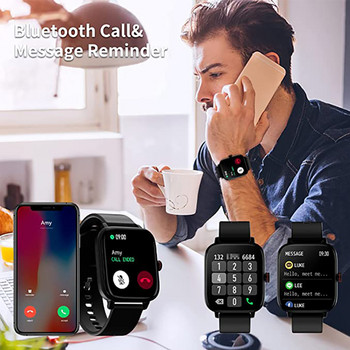 Смарт часовник за жени мъже Bluetooth отговор гласово повикване IP67 водоустойчив пълен сензорен екран спорт фитнес смарт часовник за Android IOS