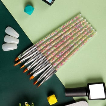 Добър Лесен за използване Приспособление за нанасяне на UV гел лак Четки за ноктопластика Гъвкав писец Свръхлеки писалки за рисуване на нокти за магазин за маникюр