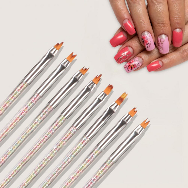 Geras, paprastas naudoti UV gelinis lakas Nagų dailės šepečiai lankstūs antgalio itin lengvi nagų piešimo rašikliai manikiūro parduotuvei