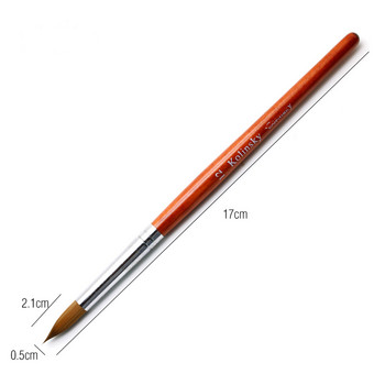 12 стила Pure Kolinsky Sable Акрилна четка за нокти UV Gel Carving Liquid Powder Crystal Pen DIY Nails Art Инструмент за маникюр