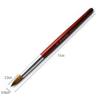 12 στυλ Pure Kolinsky Sable Ακρυλική βούρτσα νυχιών UV Gel Carving Liquid Powder Crystal Pen DIY Nails Art Εργαλείο μανικιούρ