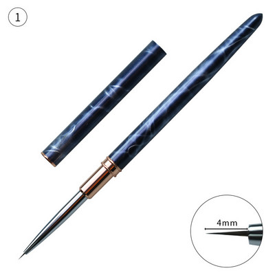 Metal Liner Perie pentru unghii Perie cu gel pentru manichiură Acrilic UV Gel Pen pentru extensie Pen unghii Pen pentru pictură Perie pentru desen Perie pentru unghii