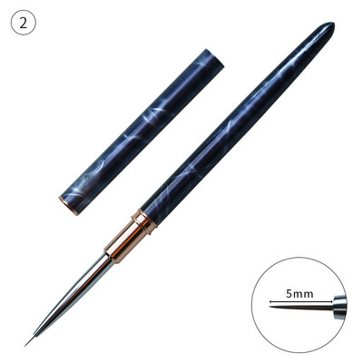 Metal Liner Perie pentru unghii Perie cu gel pentru manichiură Acrilic UV Gel Pen pentru extensie Pen unghii Pen pentru pictură Perie pentru desen Perie pentru unghii