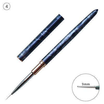 Metal Liner Perie pentru unghii Perie cu gel pentru manichiură Acrilic UV Gel Pen pentru extensie Pen unghii Pen pentru pictură Perie pentru desen Perie pentru unghii