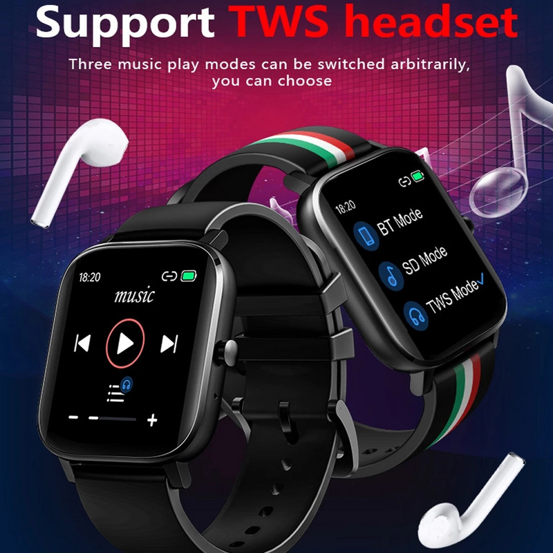 MT2 „Bluetooth Call“ išmanusis laikrodis 4G Vietinė muzika Vyrai Moterų kūno rengybos Širdies ritmo kraujospūdžio matuoklis Sportinis vandeniui atsparus išmanusis laikrodis