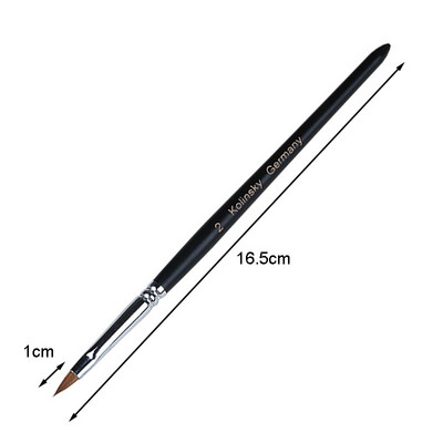 10Sizes Pure Kolinsky Sable hajkefék körömfestő ecset UV gél faragó toll DIY körömrajzoló folyékony fekete nyél