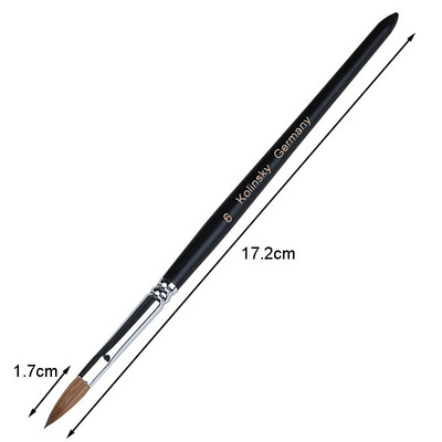 10Sizes Pure Kolinsky Sable hajkefék körömfestő ecset UV gél faragó toll DIY körömrajzoló folyékony fekete nyél