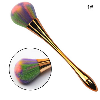 Nail Art Dust Brush Rose Gold Powder Dust Clean Make up Brushes Gel Nails Αξεσουάρ Εργαλεία