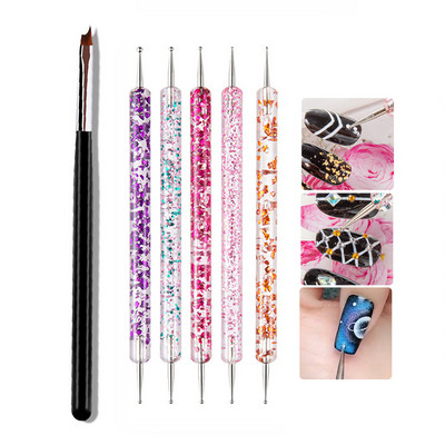 Set kistova za slikanje UV gelom Olovka za ukrašavanje noktiju za vrhove noktiju Dizajn manikura Set četkica za crtanje crtanja za nokte
