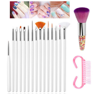 Set kistova za slikanje UV gelom Olovka za ukrašavanje noktiju za vrhove noktiju Dizajn manikura Set četkica za crtanje crtanja za nokte