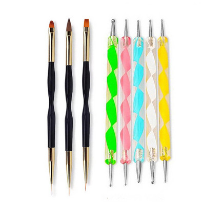 Set kistova za slikanje UV gelom Olovka za ukrašavanje noktiju za vrhove noktiju Dizajn manikura Set četkica za crtanje crtanja za nokte