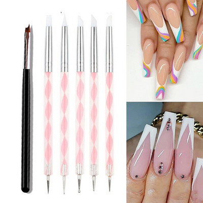 Set kistova za slikanje UV gelom Olovka za ukrašavanje noktiju za vrhove noktiju Dizajn manikura Set četkica za crtanje crtanja za nokte