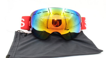 Μεγάλος φακός γυαλιά σκι στρώμα UV400 κατά της ομίχλης μεγάλη μάσκα σκι γυαλιά γυαλιά ηλίου για σκι άνδρες γυναίκες snowboard snowboard