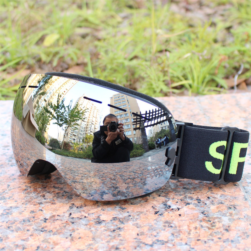 Strat de ochelari de schi cu lentile mari UV400 anti-ceata ochelari de masca de schi mari ochelari de soare schi barbati femei snowboard