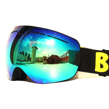 UV400 Big Frame Διπλών στρωμάτων Αντιθαμβωτικά γυαλιά σκι Φακός Μάσκα σκι Γυαλιά Σκι Snow Snowboard Γυαλιά καθρέφτη ανδρικά γυαλιά