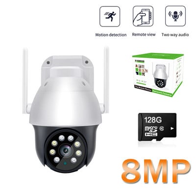 4K 8MP Wifi nadzorna kamera Vanjska sigurnosna zaštita Kućna vodootporna vanjska Wifi kamera CCTV IP web kamera Automatsko praćenje