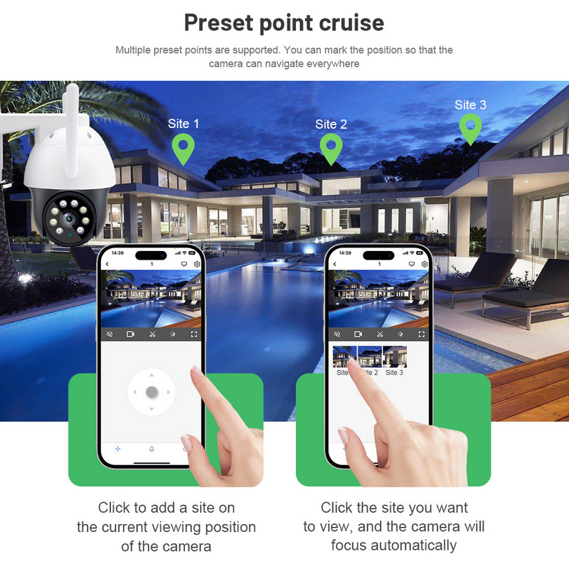 4K 8MP Wifi nadzorna kamera Vanjska sigurnosna zaštita Kućna vodootporna vanjska Wifi kamera CCTV IP web kamera Automatsko praćenje