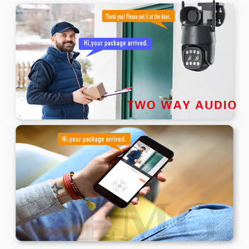Κάμερα IP κάρτας Sim 4G Outdoo PTZ HD 4MP 8MP 4K Διπλός φακός 3,6mm-8mm Human Auto Tracking 10X Digital Zoom 4G Camhi Camhi