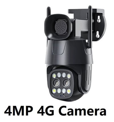4G SIM-kaardi IP-kaamera välistingimustes PTZ HD 4MP 8MP 4K kahe objektiiviga 3,6-8 mm inimese automaatne jälgimine 10x digitaalse suumiga 4G kaamera Camhi