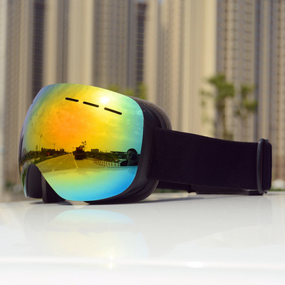 Ochelari de schi Protecție UV400 Ochelari pentru snowboard Anti-ceață Mască mare de schi Ochelari Snowmobil pentru zăpadă Bărbați Femei Schi Sport în aer liber