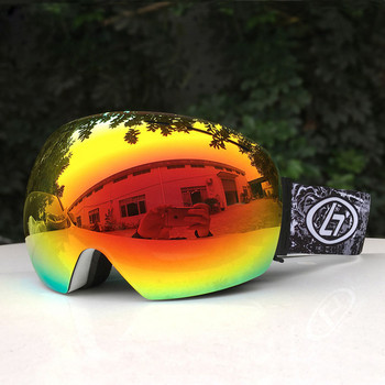 Γυαλιά σκι διπλής στρώσης GOBYGO Αθλητικά υπαίθρια αντιθαμβωτικά γυαλιά σκι Googles Αντιανεμικά Νέα Snowmobile Γυαλιά Snowboard Γυαλιά Γυναικεία Ανδρικά