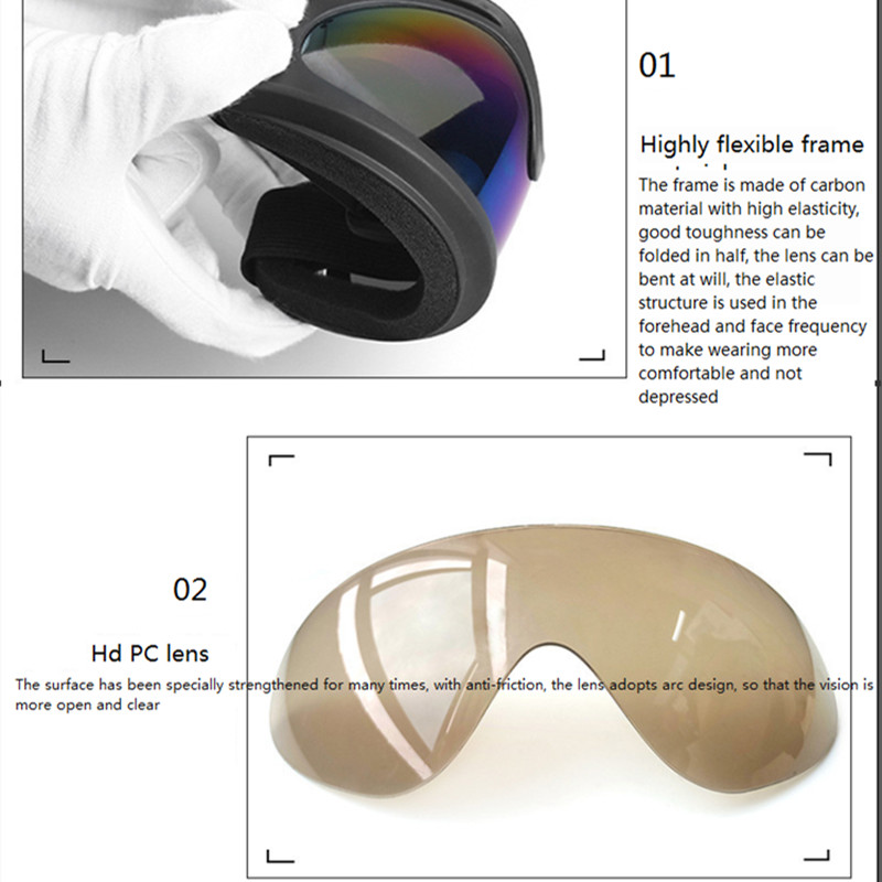 Sporturi de zăpadă de iarnă Schi Snowboard Snowmobile Ochelari de protecție anti-aburire Ochelari rezistenti la praf UV400 Skate Ski Ochelari de soare Ochelari