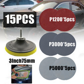 Discuri de șmirghel de 3 inch, 75 mm, tampon de lustruit Seturi de hârtie de șlefuit pentru repararea farurilor, repararea farurilor.