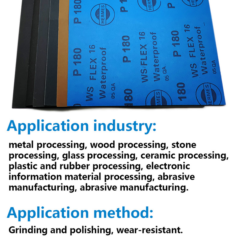 6 TK märgkuiv liivapaber 180-1200 teraga Abrasiivpaberilehed Poleerimine Lihvimine Puitmööbli viimistlus Autovärvi tööriist