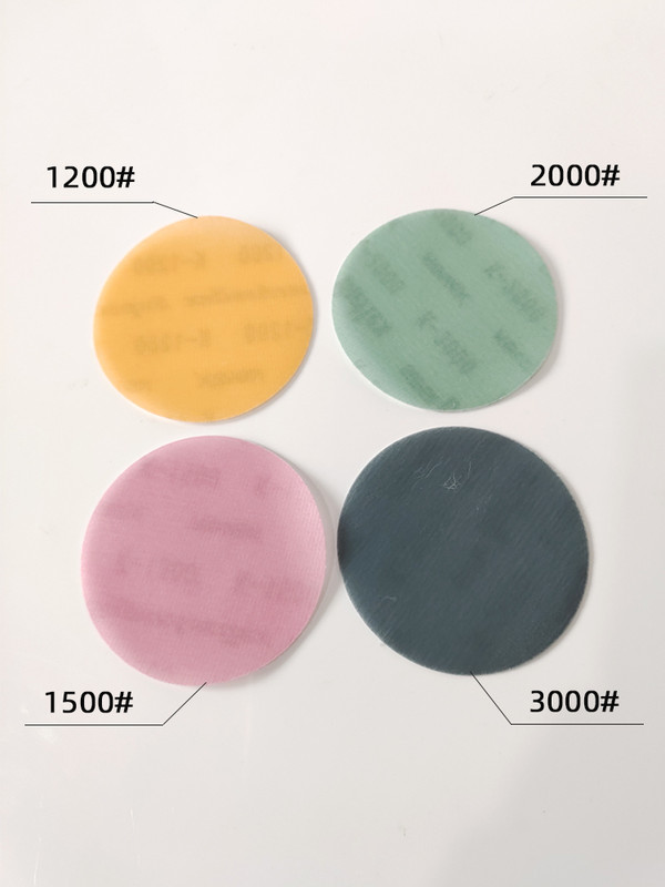 Japonia 3 inch 50 buc Film moale Hârtie abrazivă Vopsea pentru mașină Slefuire uscată și lustruire Moale abraziv Curățat Vopsea pulverizată Tratamentul suprafeței