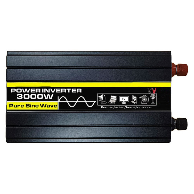 Vârf 3000W Invertor cu undă sinusoidală pură 12V 220V Adaptor pentru convertizor de putere 12V ~ 220V 3000W Putere invertor solar pentru camioane în aer liber
