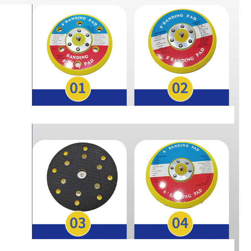 Pneumatski pladanj za suhu brusilicu 5 inča Brusilica sa 6 rupa Pribor za brusnu glavu Automatski kit Stroj za brusni papir Ljepljivi disk