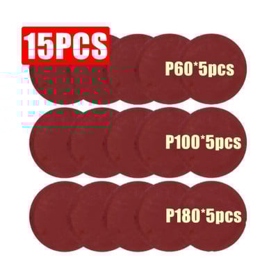 15 τμχ Γυαλόχαρτο 6 ιντσών 150 χιλιοστών 60-5000 Δίσκοι λείανσης από χαρτί Γυαλόχαρτο με βρόχο γάντζου Γυαλόχαρτο Στρογγυλό Δίσκο Φύλλο άμμου