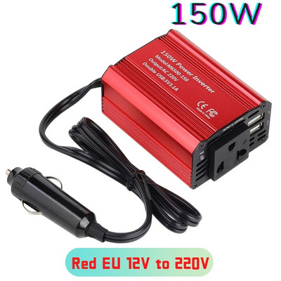 4000W автомобилен инвертор на захранване LED дисплей за напрежение 12V към AC 220V 110V двоен USB преобразувател Адаптер Модифициран автомобилен инвертор на синусоида