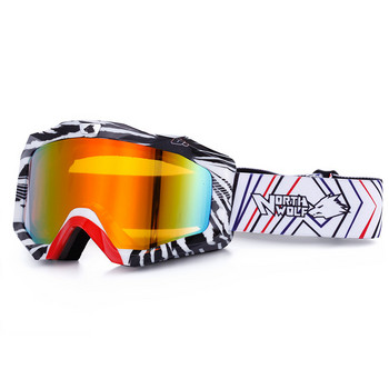 Нови ски очила Двойни ски очила против замъгляване Евтини висококачествени спортни очила за сняг и ски с прозрачни стъкла, моторни шейни