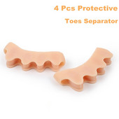 Zaštitni štitnik za nožne prste od 4 komada Silikonski korektor za čukljeve Materijal Mekani gel Ispravljač Odstojnici Nosiljka Alat za njegu Separator