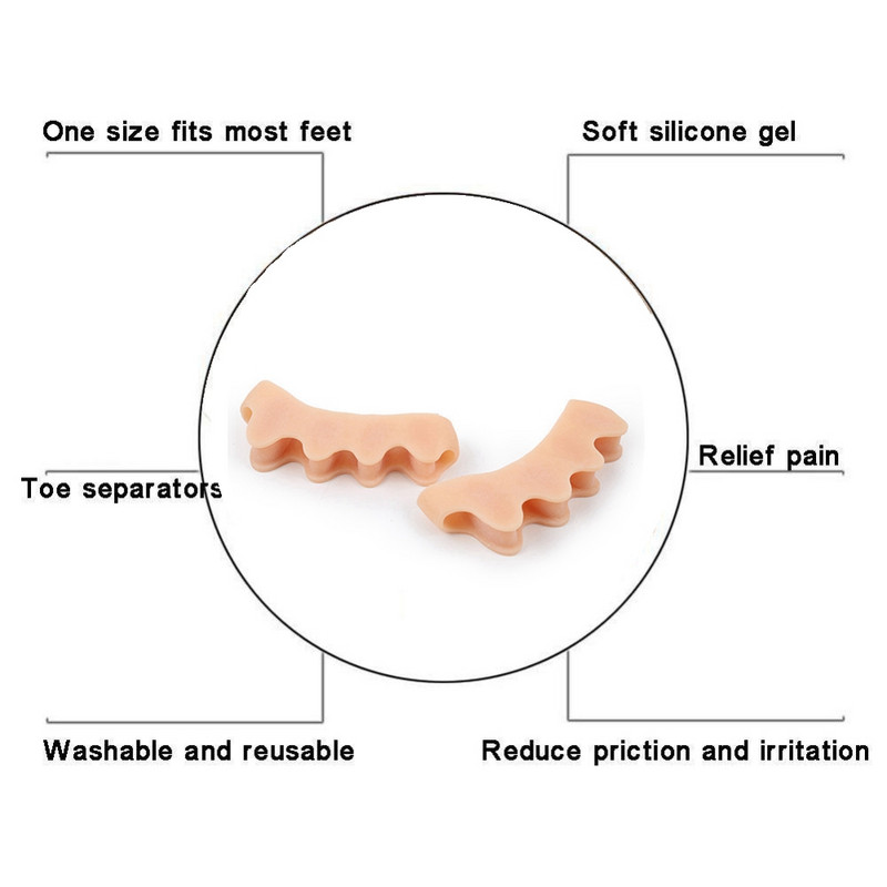 Zaštitni štitnik za nožne prste od 4 komada Silikonski korektor za čukljeve Materijal Mekani gel Ispravljač Odstojnici Nosiljka Alat za njegu Separator