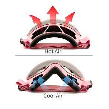 Ски очила против замъгляване Зима на открито UV защита Ски очила Спортни ветроустойчиви сноуборд моторни шейни Мъже Жени Очила Цветни