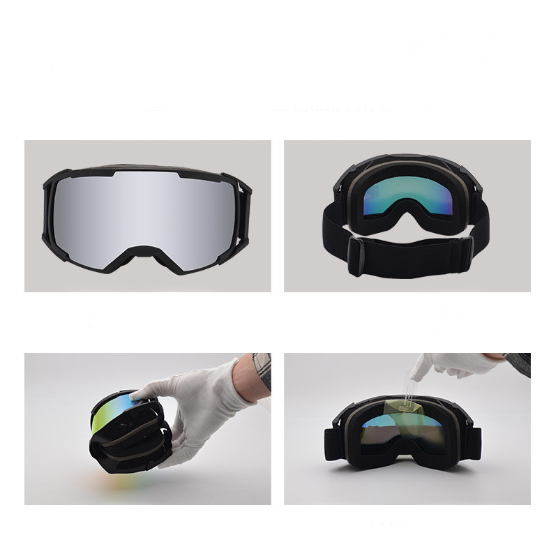 Lyžiarske okuliare Cylindrické, s dvojitým zorným poľom, proti zahmlievaniu a UV ochrane, pre mužov a ženy, pre zimné športy a snowboarding.