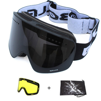 Ochelari de schi cu lentile magnetice lentile polarizate dublu strat Ochelari de schi anti-aburi UV400 pentru snowboard barbati femei ochelari de schi Ochelari