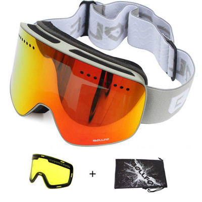 Ochelari de schi cu lentile magnetice lentile polarizate dublu strat Ochelari de schi anti-aburi UV400 pentru snowboard barbati femei ochelari de schi Ochelari