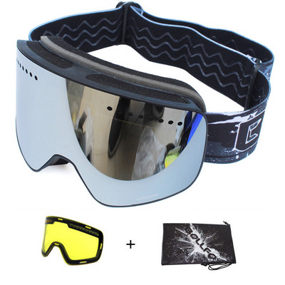 Ochelari de schi cu lentile magnetice lentile polarizate dublu strat Ochelari de schi anti-aburi UV400 pentru snowboard barbati femei ochelari de schi Ochelari