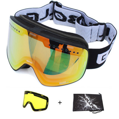 Ochelari de schi cu lentile magnetice lentile polarizate dublu strat Ochelari de schi anti-aburi UV400 pentru snowboard barbati femei ochelari de schi Ochelari