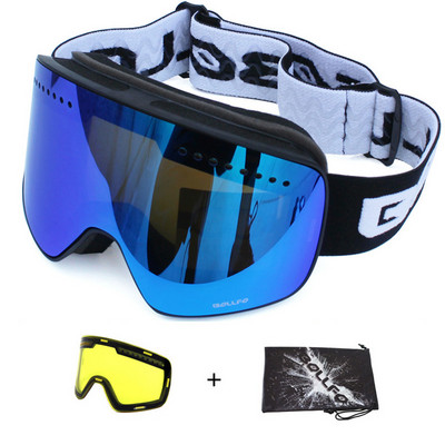 Ochelari de schi cu lentile magnetice lentile polarizate dublu strat Ochelari de schi anti-aburi UV400 pentru snowboard barbati femei ochelari de schi Ochelari