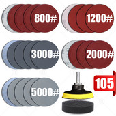105/80 TK liivapaber lihvimiskettad ümmargused flokeerivad liivapaber lihvimisveski poleerimine 3 tolli 800 1200 1500 2000 3000 5000 tera