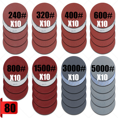 105/80 TK liivapaber lihvimiskettad ümmargused flokeerivad liivapaber lihvimisveski poleerimine 3 tolli 800 1200 1500 2000 3000 5000 tera