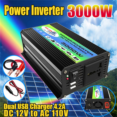 Invertor de putere DC AC Tensiune Convertor mașină pentru barcă Încărcător auto pentru casă Accesorii pentru mașină Transformator modificat Adaptor de conversie