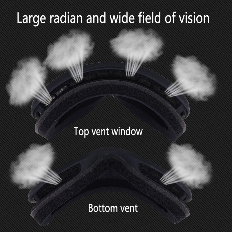 Zimné pánske a dámske okuliare, dvojvrstvové, proti zahmlievaniu, sférické lyžiarske okuliare, vetruodolné a odolné voči krátkozrakosti