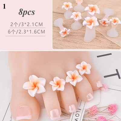 8 buc. Separator pentru degetul mare din silicon DIY Nail Art Instrumente de îngrijire a picioarelor Pedichiură Separato Protector confortabil pentru degetul de la picioare